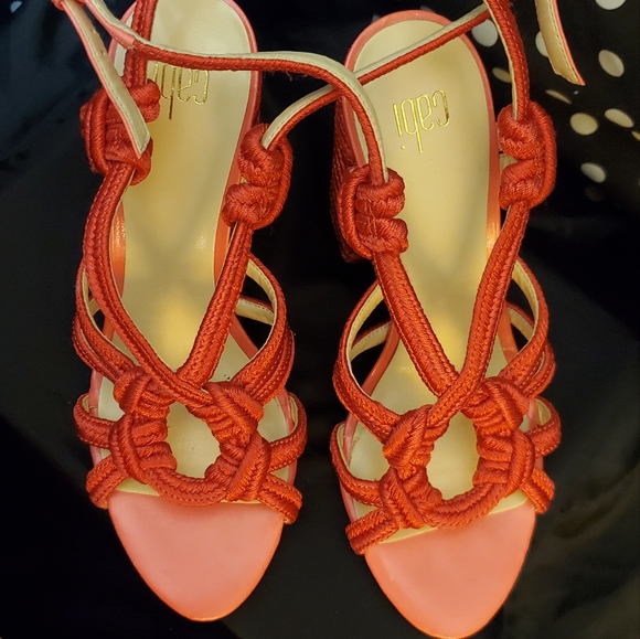 CAbi red rope heels - Picture 3 of 7